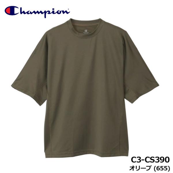 チャンピオン C3-CS390 リカバリーウェア ショートスリーブTシャツ オリーブ(655)  半...