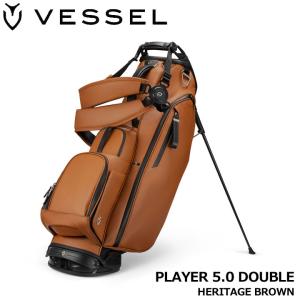 vessel ベゼルキャディバッグプレイヤー3.0ダブルストラップ ブラック VESSEL ベゼル プレイヤー5.0 スタンド キャディバッグ ダブル