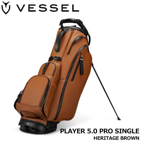 ベゼル プレイヤー5.0 プロ スタンド キャディバッグ シングルストラップ ヘリテージブラウン 9...