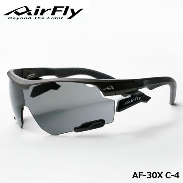 【正規販売店】エアフライ AF-30X C-4 スポーツサングラス フレーム/ガンメタルマット レン...
