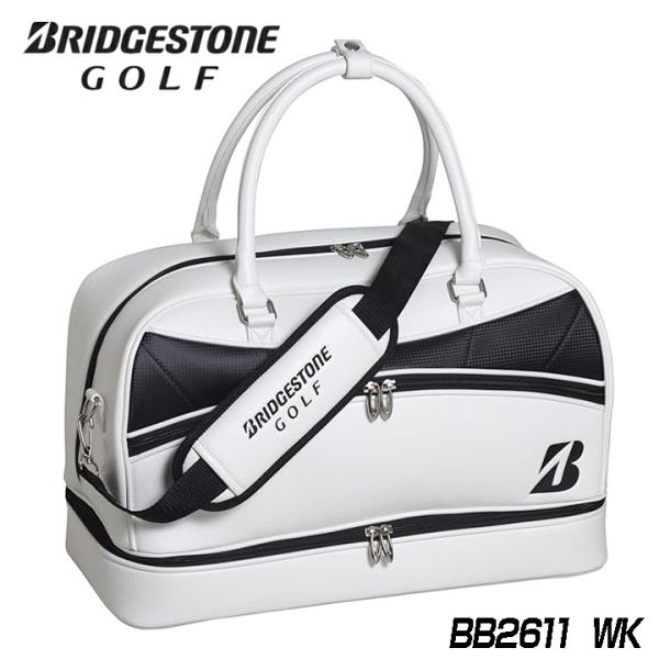 【2026モデル】ブリヂストンゴルフ  BB2611  2層式 ボストンバッグ ホワイト/ブラック（...