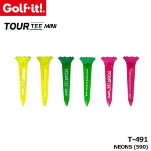 【メール便可能】ライト ゴルフ イット！ T-491 ツアーティーミニ ネオン(590) 6本パック ゴルフティー TOUR TEE MINI NEONS LITE Golf it！