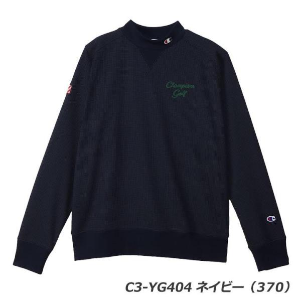 C3-YG404 チャンピオン ゴルフ モックネックシャツ Mサイズ ネイビー(370) 即納