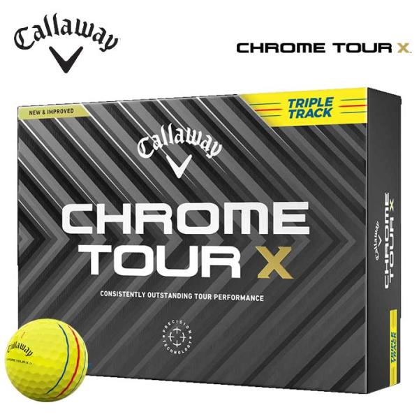 キャロウェイ クロムツアーX トリプルトラック ボール 1ダース（12球入り）イエロー　CHROME...
