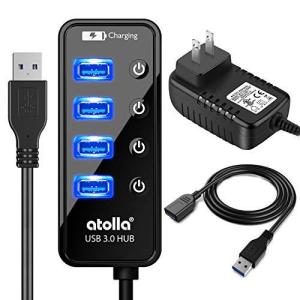 atolla USB3.0ハブ 電源付き 4ポート5Gbps高速 usbハブ セルフパワー バスパワー USB延長コード  usb hub