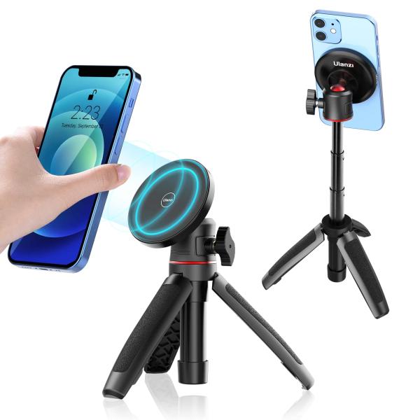 Ulanzi R101 スマホホルダー 三脚マウント MagSafeに対応 ミニ三脚付き 磁気マグネ...