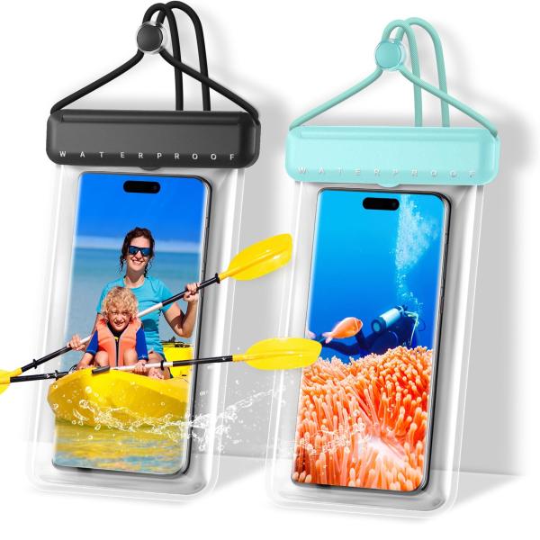 スマホ 防水ケース 新登場 &amp; 2枚セット IPX8完全防水 指紋認証/Face ID認証対応 高透...