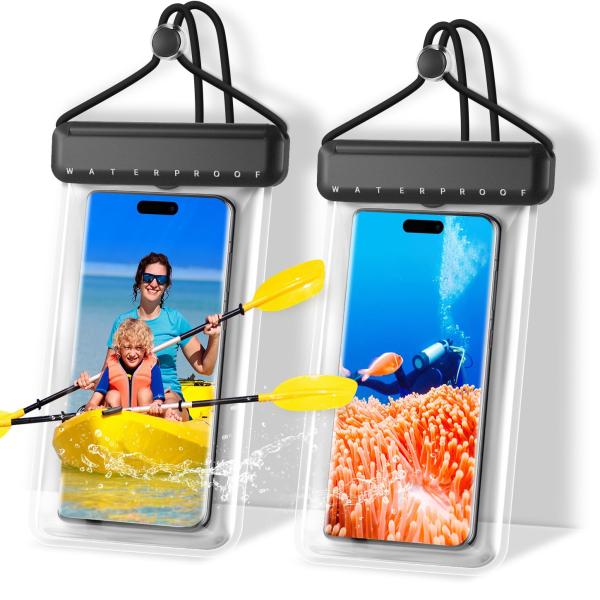 スマホ 防水ケース 新登場 &amp; 2枚セット IPX8完全防水 指紋認証/Face ID認証対応 高透...