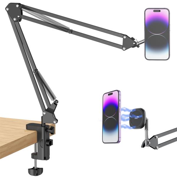 VRIG スマホスタンド アーム MagSafe対応 寝ながらスマホ 卓上 俯瞰撮影 金属製 マグネ...