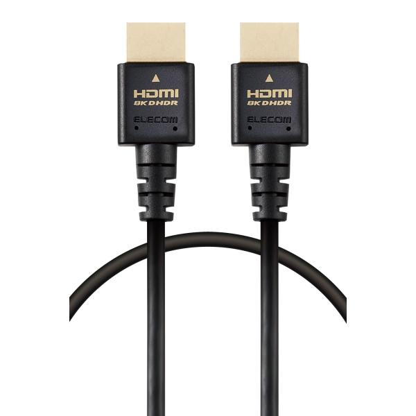 エレコム HDMI ケーブル 1m 細い ウルトラハイスピード 4K(120Hz) 8K(60Hz)...