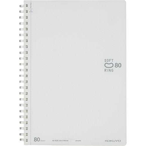 コクヨ(KOKUYO) ノート ソフトリング 80枚 A5 無地 ス-SV338W-W ホワイト