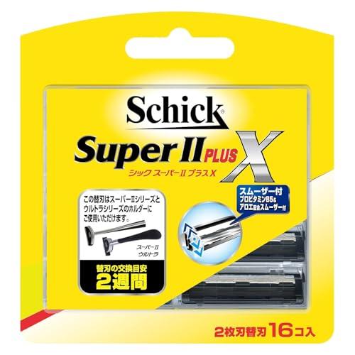Schick(シック) スーパーIIプラスX 2枚刃 替刃(16コ入) イエロー 髭剃り カミソリ