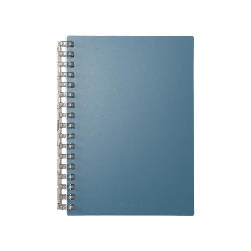 リヒトラブ Mutual オープンリングノート A6 スレートブルー N2671-11