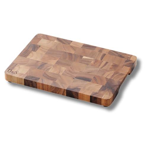 D&amp;S エンドグレインカッティングボード L 39.8×24.7cm 木製まな板 天然木 北欧風 天...