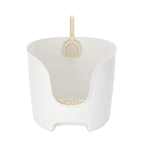 リッチェル 猫用トイレ本体 ラプレ 壁高ネコトイレ ホワイト