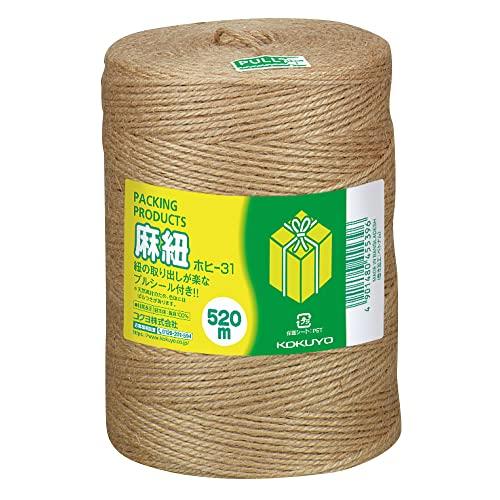 コクヨ(KOKUYO) 麻紐 きなり色 520m巻 チーズ巻き ホヒ-31