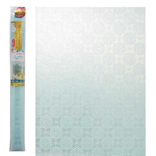 アール(R) マドピタシートすりガラス対応 断熱シート まど活 ブルーレース 90×180(cm) ...