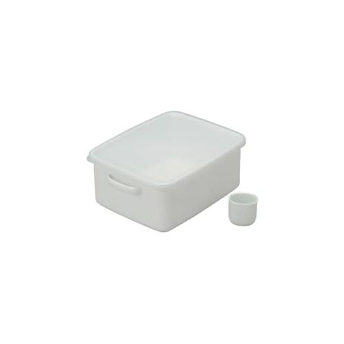 野田琺瑯 (Nodahoro) 漬物容器 保存容器 ホーロー 角型 レクタングル 5.8L 水取器付...