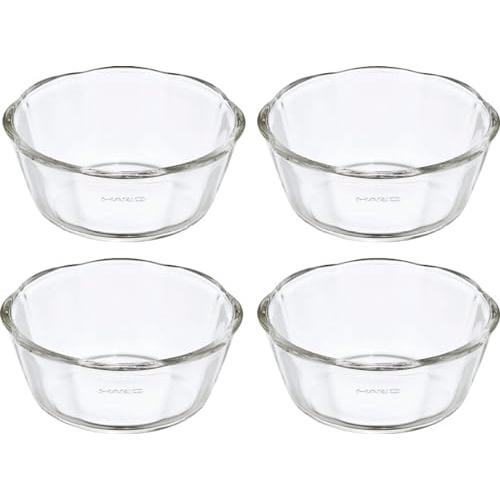 HARIO(ハリオ) 耐熱ガラス製スイーツボウル 300 4個セット 日本製 SWB-2412