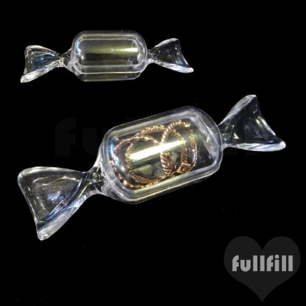 アクセサリーケース ギフトケース キャンディ型 クリア ラッピング プレゼント 什器