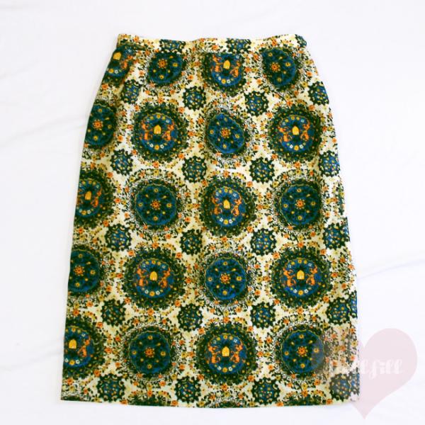 古着 スカート 昭和レトロ タイトスカート アラベスク レディース古着 used レトロポップ