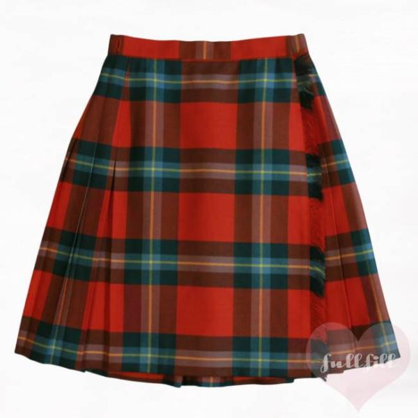 古着 スカート チェックミニスカート 赤 グリーン チェック柄 プリーツ 毛100% ウール ラップ...