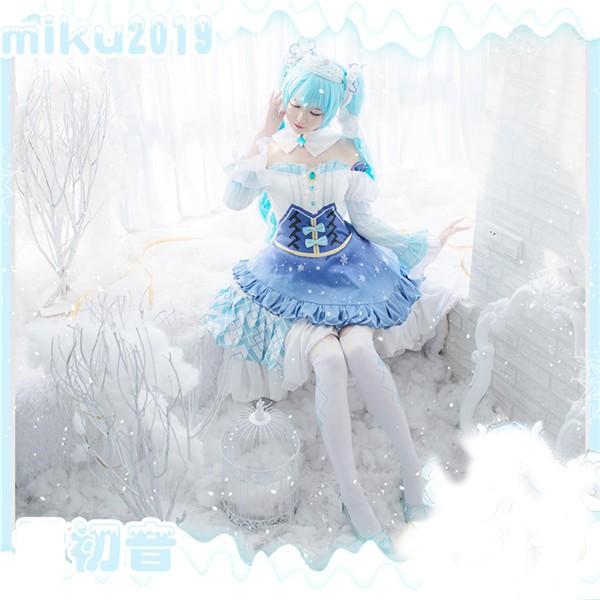 雪ミク 初音ミク コスプレ VOCALOID コスプレ衣装 snowmikuミク 2019可愛いワン...