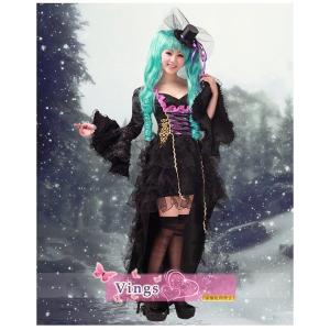 レア Vocaloid2 初音ミク風 秘蜜 黒の誓い コスプレ コスプレ衣装 コスチューム衣装 新品 純正超高品質 Clinicaaldente Es