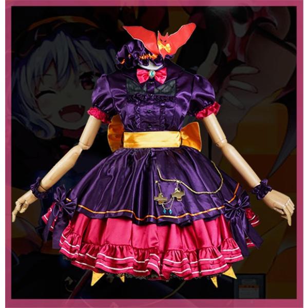 コスプレ衣装 東方Project レミリア・スカーレット ワンピース ハロウィン 全セット コスチュ...