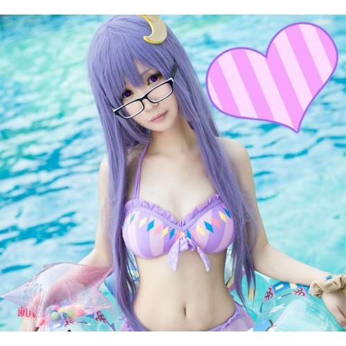 コスプレ衣装 東方project シリーズ パチュリー風 水着 ビキニ コスプレ衣装
