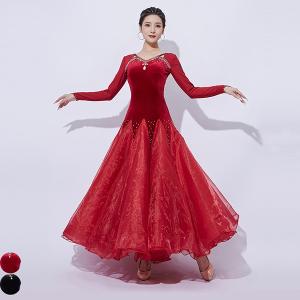 情熱の赤❤️競技会やダンスパーティーでも目をひくスタンダード向けワンピース ✨ 楽天市場】社交ダンス ドレス 競技用 社交ダンス衣装 ワンピース