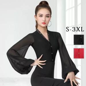 バレエ練習着 大人用 トップス レディース 社交ダンス フリル ダンス