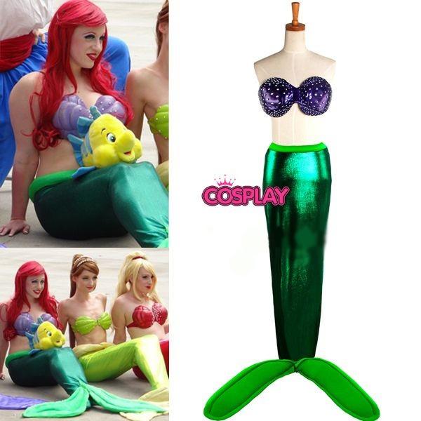 ディズニー人魚姫のコスプレ衣装 劇場版 ハロウイン ディズニー 人魚姫アリエルAriel風