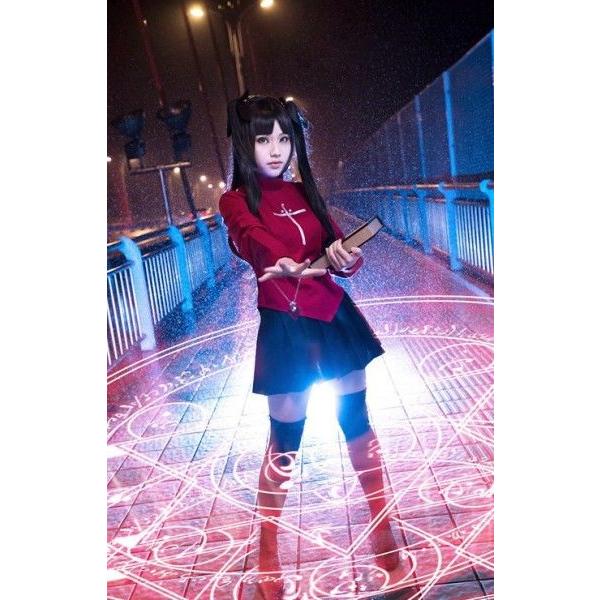 オーダーメイド Fate/stay night 遠坂凛 私服 コスプレ衣装+ウィッグ+靴cf008f...