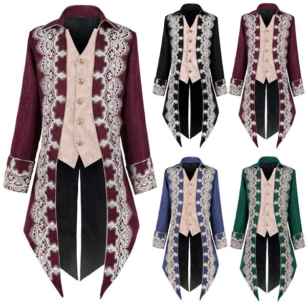 ドレスコート 中世ヨーロッパ 舞台衣装 貴族衣装 メンズ 宮廷服 ハロウィン コスプレ ステージ衣装...