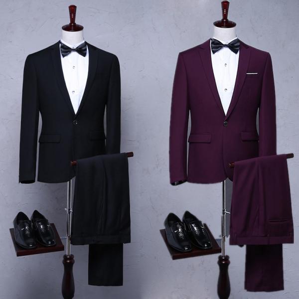 メンズ スーツ 結婚式 パーティ 司会者 演奏会 発表会 花婿 成人式 各種 4点セット パーティー...