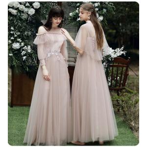 ブライズメイド ドレス ロング丈 二次会 6タ...の詳細画像4