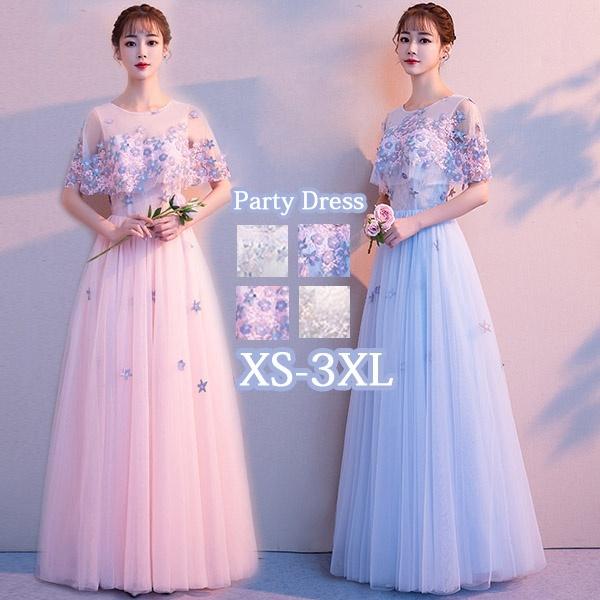 【XS~3XL】パーティードレス レディース ロング丈 お呼ばれ 結婚 式 ドレス 二次会 ピアノ ...