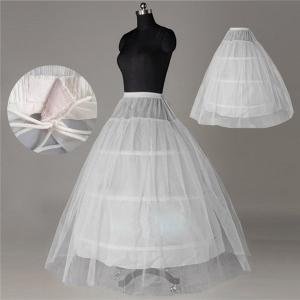 ロングパニエ 大人ドレス用 白 3本ワイヤー入り チュール インナー ロング用 ペチコート ステージ 結婚式 発表会 演奏会 シンプル ボリューム