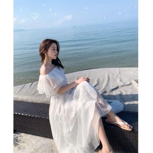 白ワンピース 大人可愛い 夏 フリル ロング丈 夏ワンピ 4WAY オフ