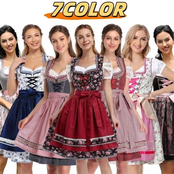 7color メイドドレス レディース コスプレ 学園祭 文化祭 舞踏会 かわいい コスチューム ド...