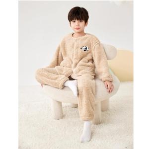 着る毛布パジャマ キッズ 子供用 前開き ボア...の詳細画像5