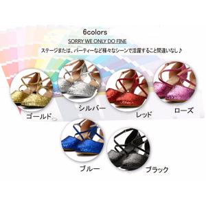 レディース ダンスヒール ストラップ 靴 パン...の詳細画像5