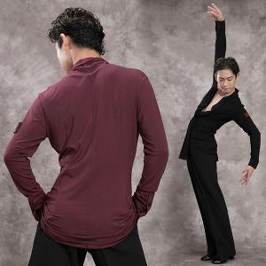 社交ダンス トップス 男性 社交ダンス衣装 上着 長袖 競技着 モダン