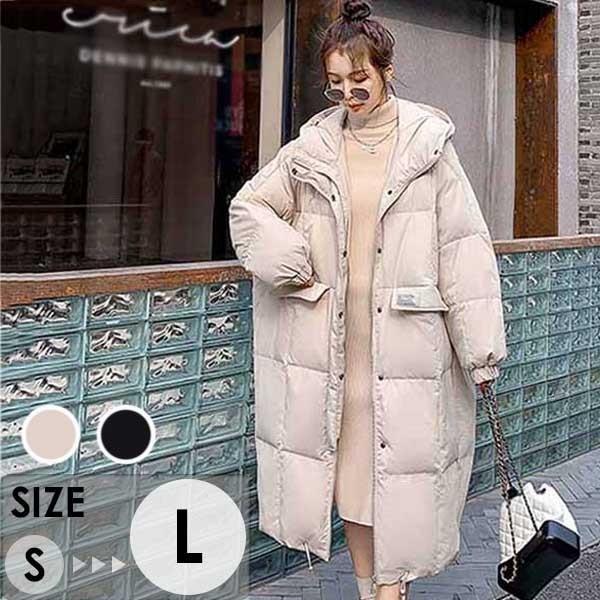 中綿コート レディース 防寒 ロングコート アウター ベンチコート 冬服 オーバーサイズ ゆったり感...