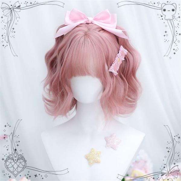 フルウィッグ ショート レディース ハロウィン ふんわり前髪 前髪あり 原宿風 かつら ぱっつん前髪...