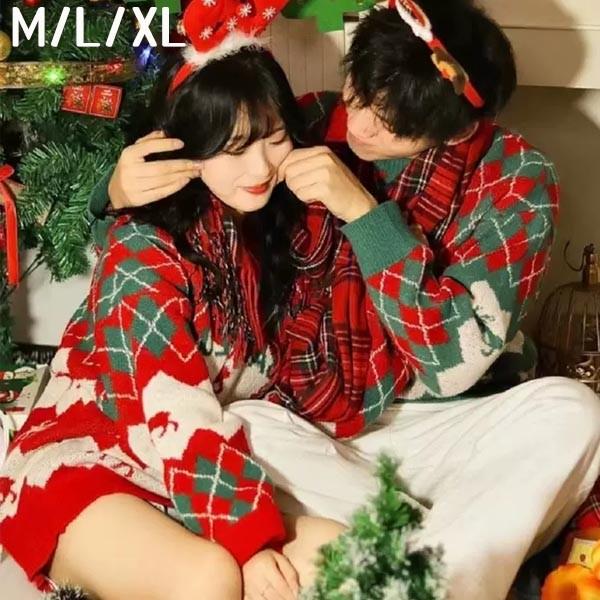 セーター ペアルック メンズ レディース 男女兼用 Merry Christmas お祝い プレゼン...