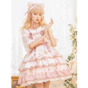 ロリータ ワンピース メイド ワンピース コス...の詳細画像4