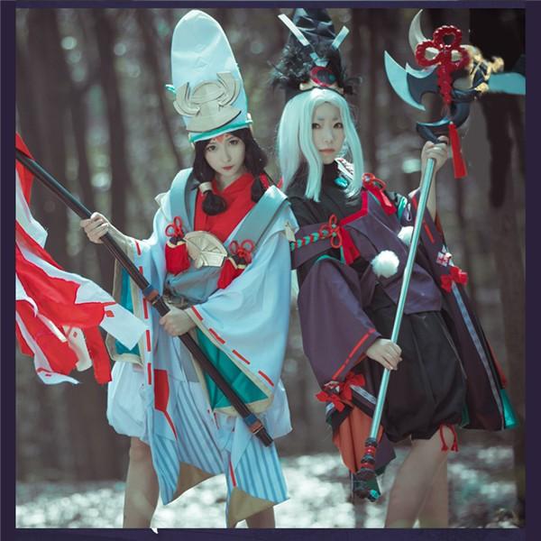 陰陽師　白童子 しろどうじ　未覚醒 コスプレ衣装 道具 ウィッグ 追加可  忘年会 文化祭 余興 コ...