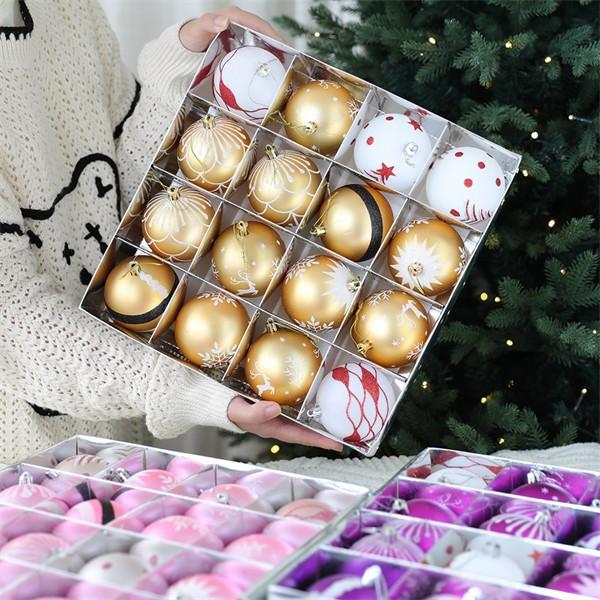 クリスマスツリー飾りボール クリスマス オーナメントク サークル クリスマスツリー パターン スノー...